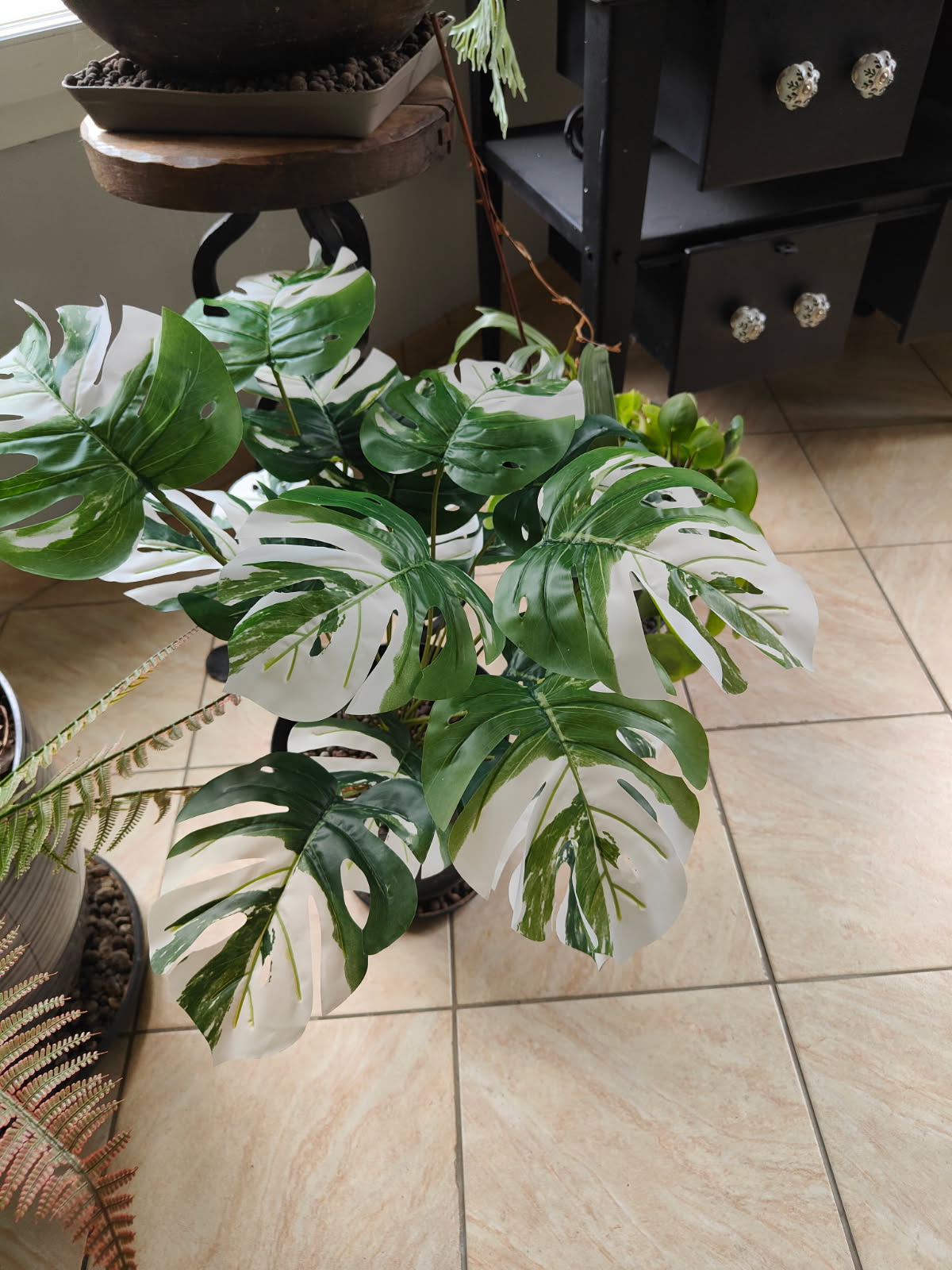 PLANTE ARTIFICIELLE MONSTERA PANACHEE